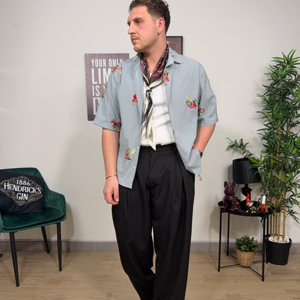Camicia ricamo flower
