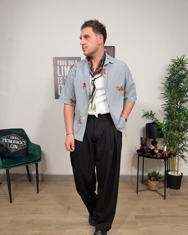 Camicia ricamo flower
