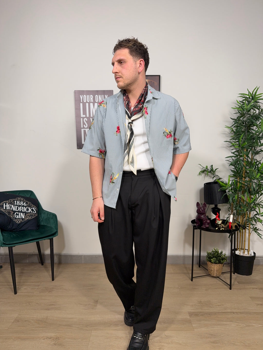 Camicia ricamo flower