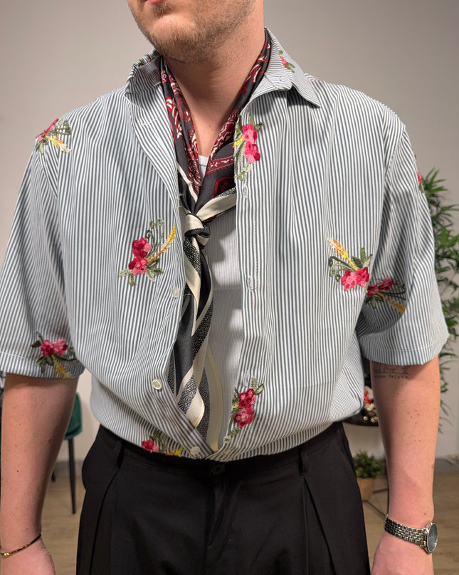 Camicia ricamo flower