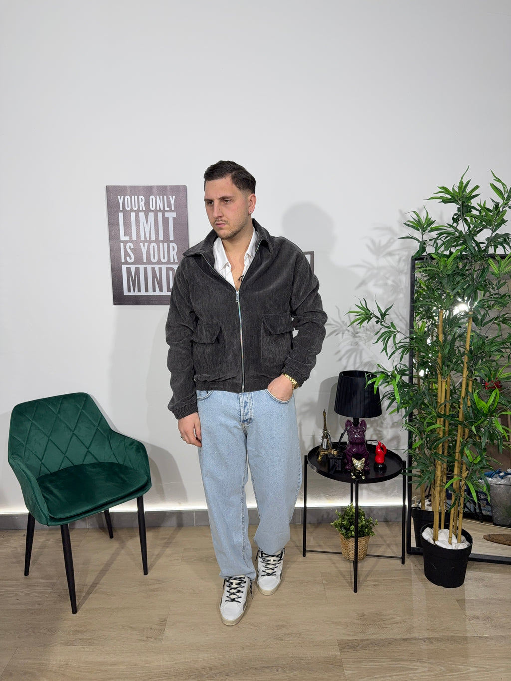 Jacket camoscio