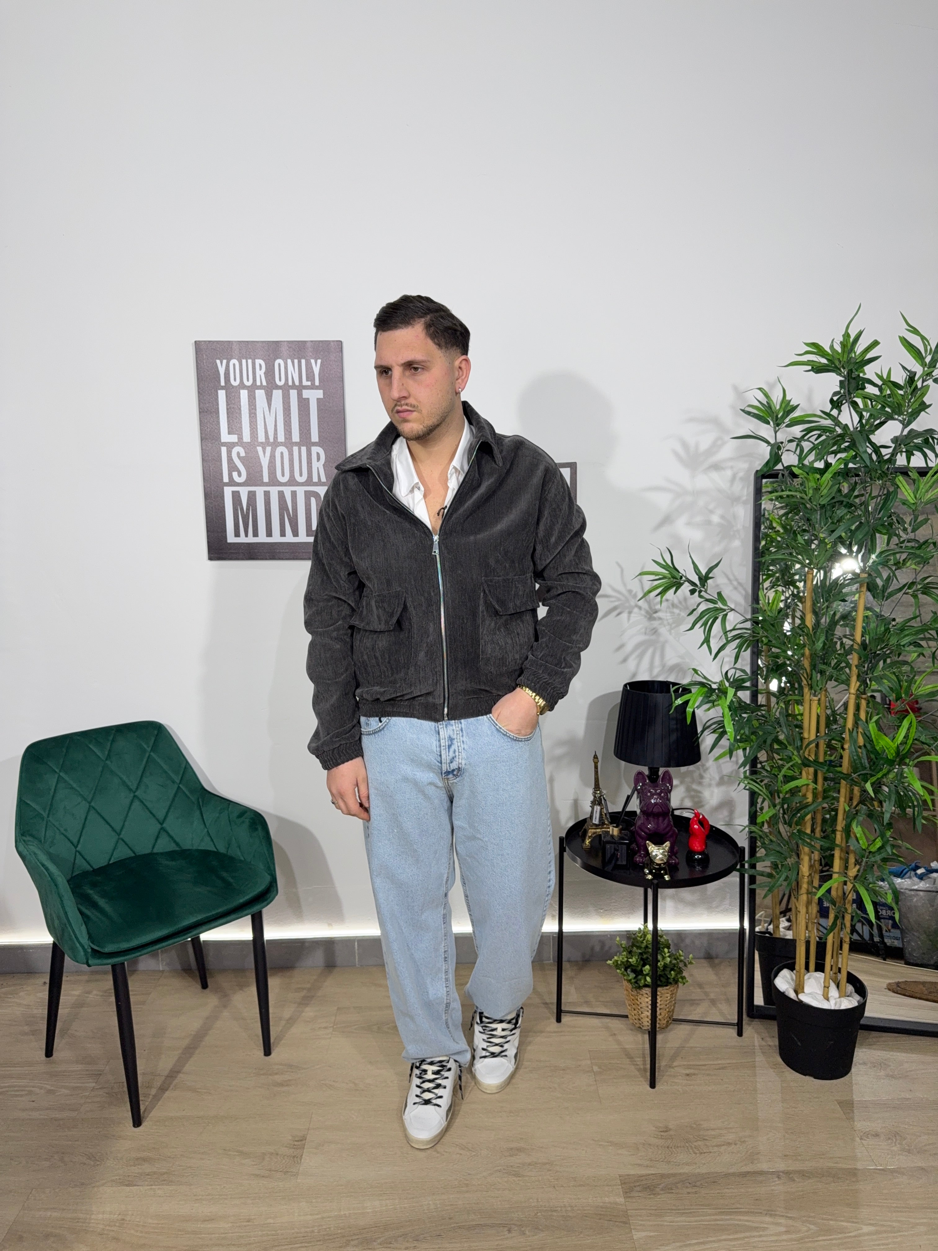 Jacket camoscio