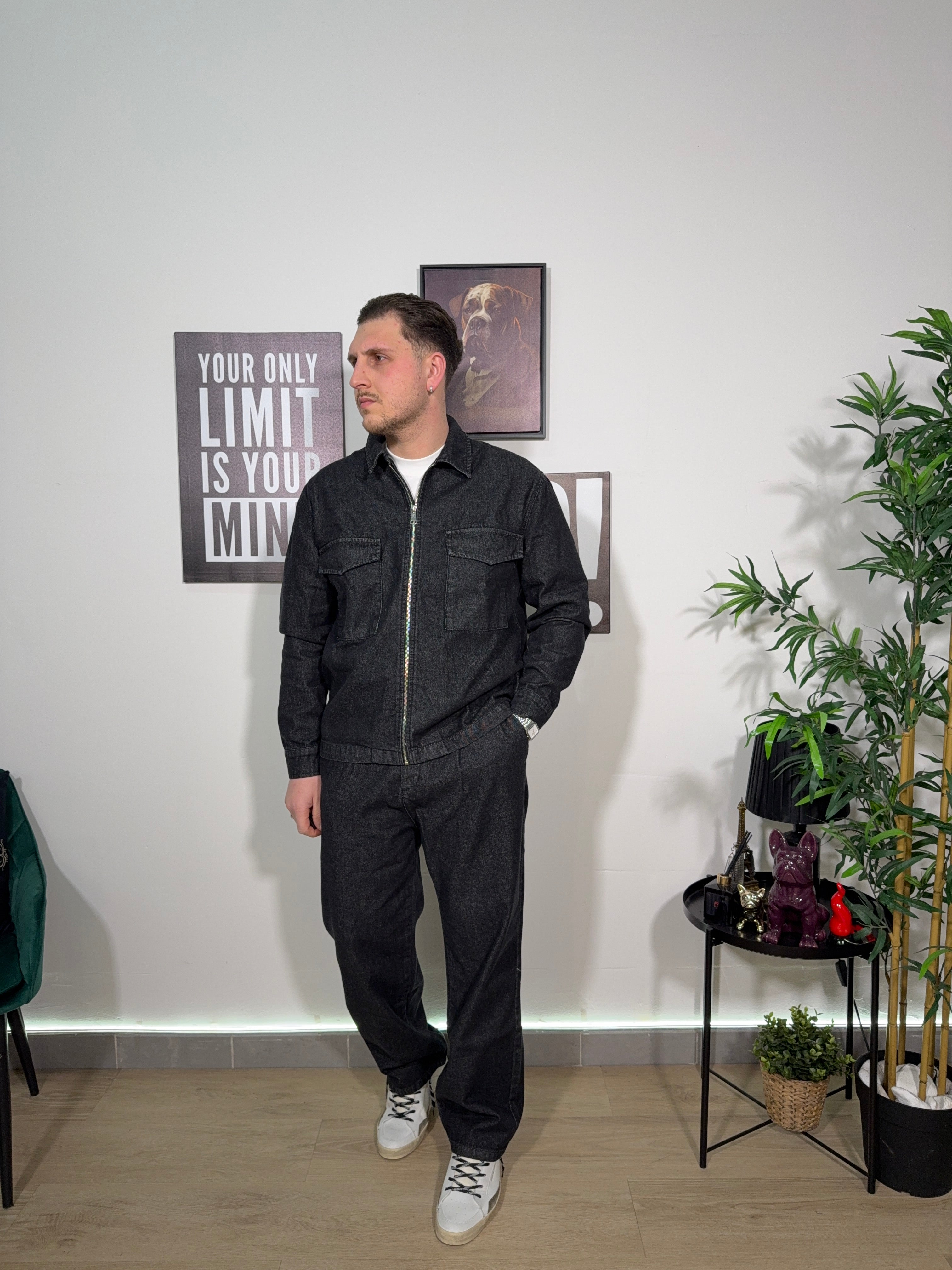 Coordinato denim  black