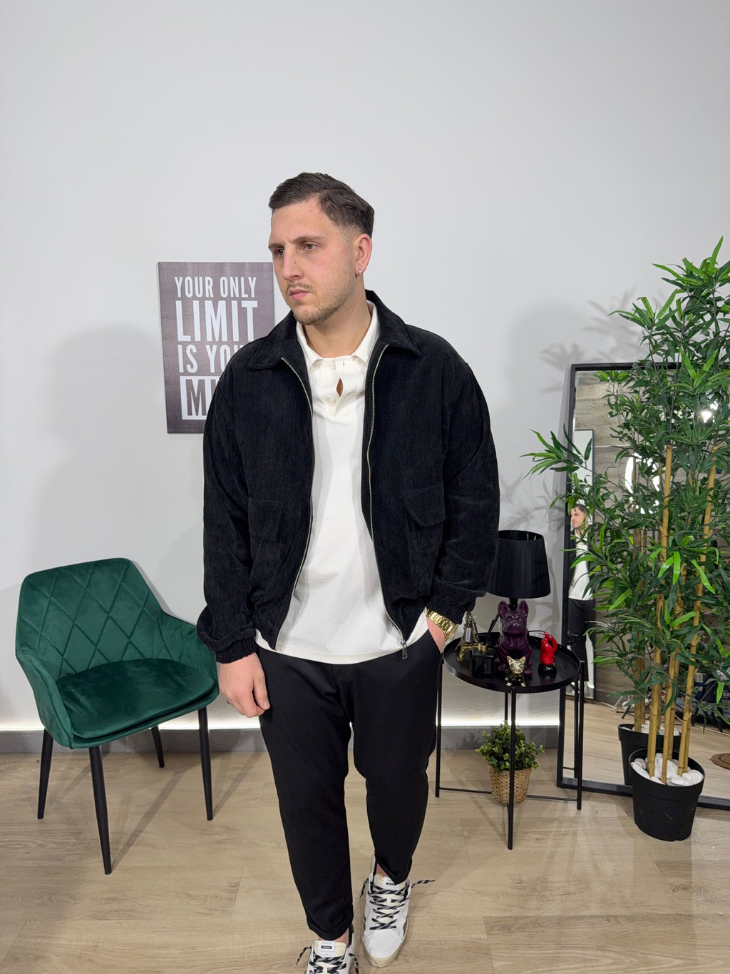 Jacket camoscio