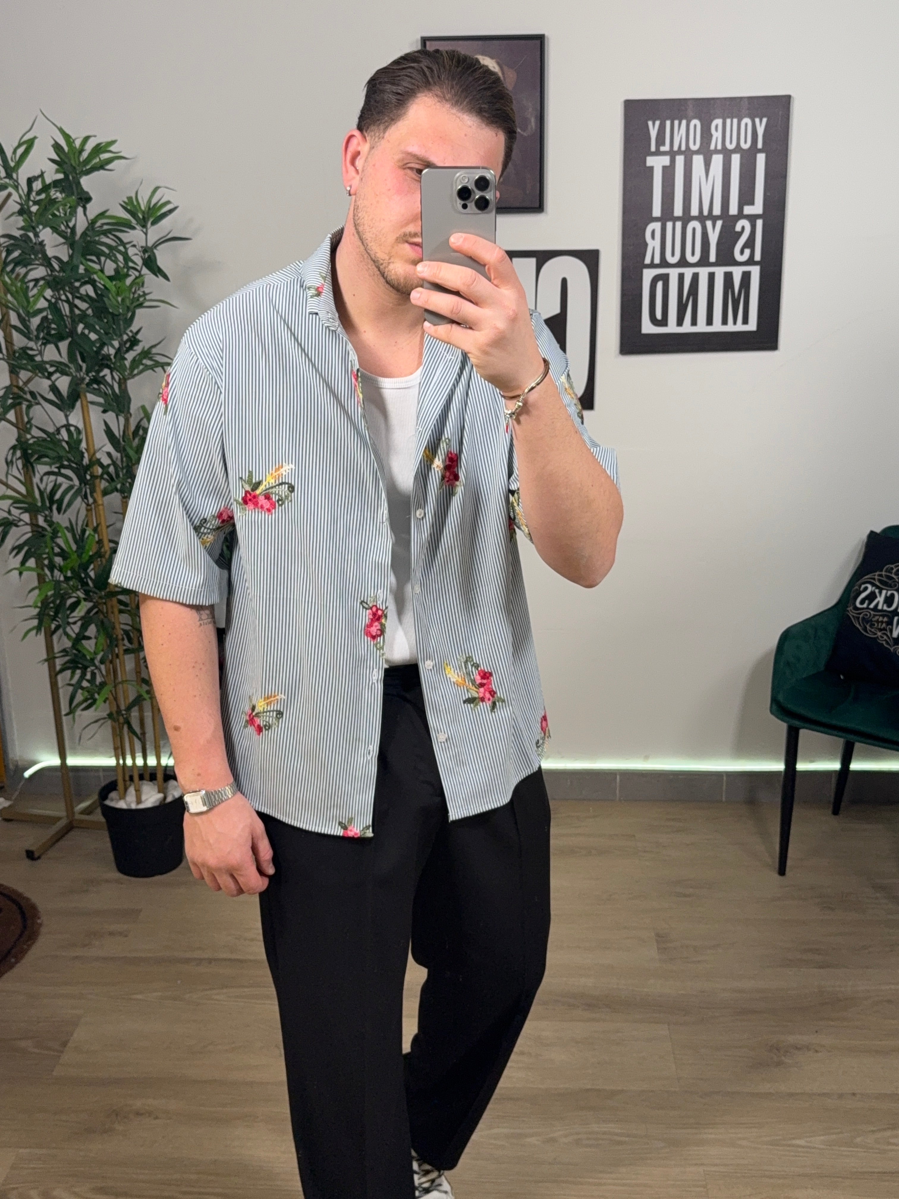 Camicia ricamo flower