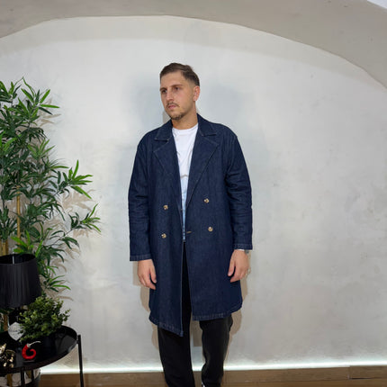 Trench Doppio Petto Denim