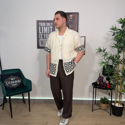 Cardigan quadri