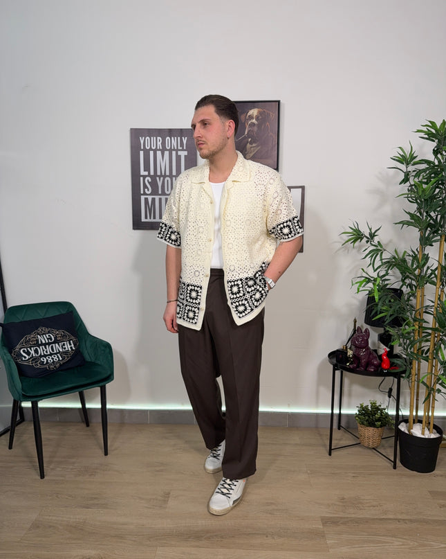 Cardigan quadri