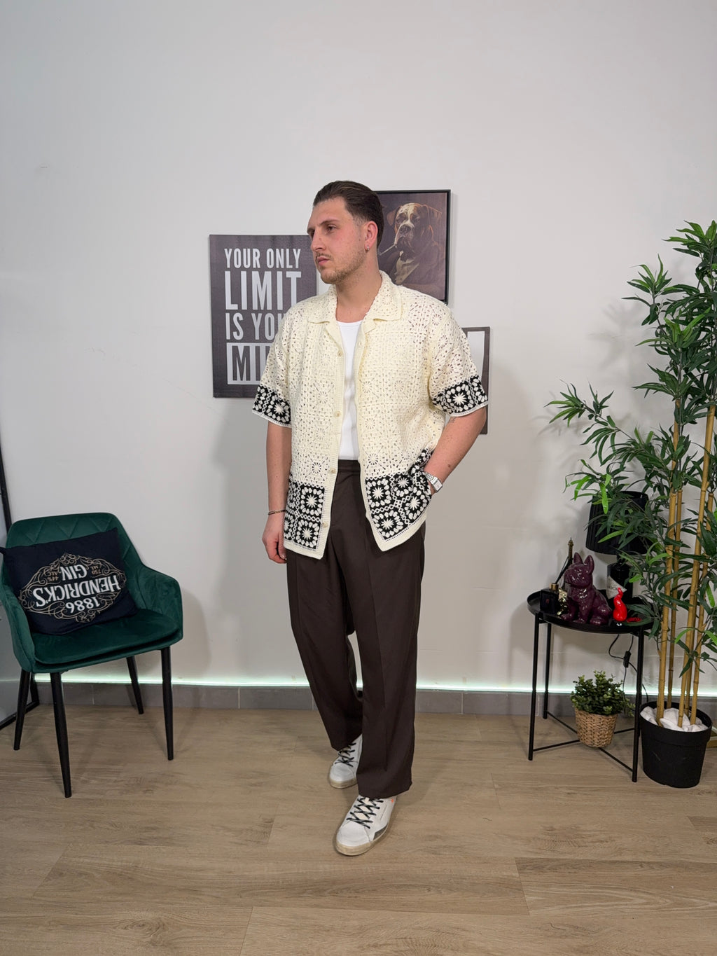Cardigan quadri