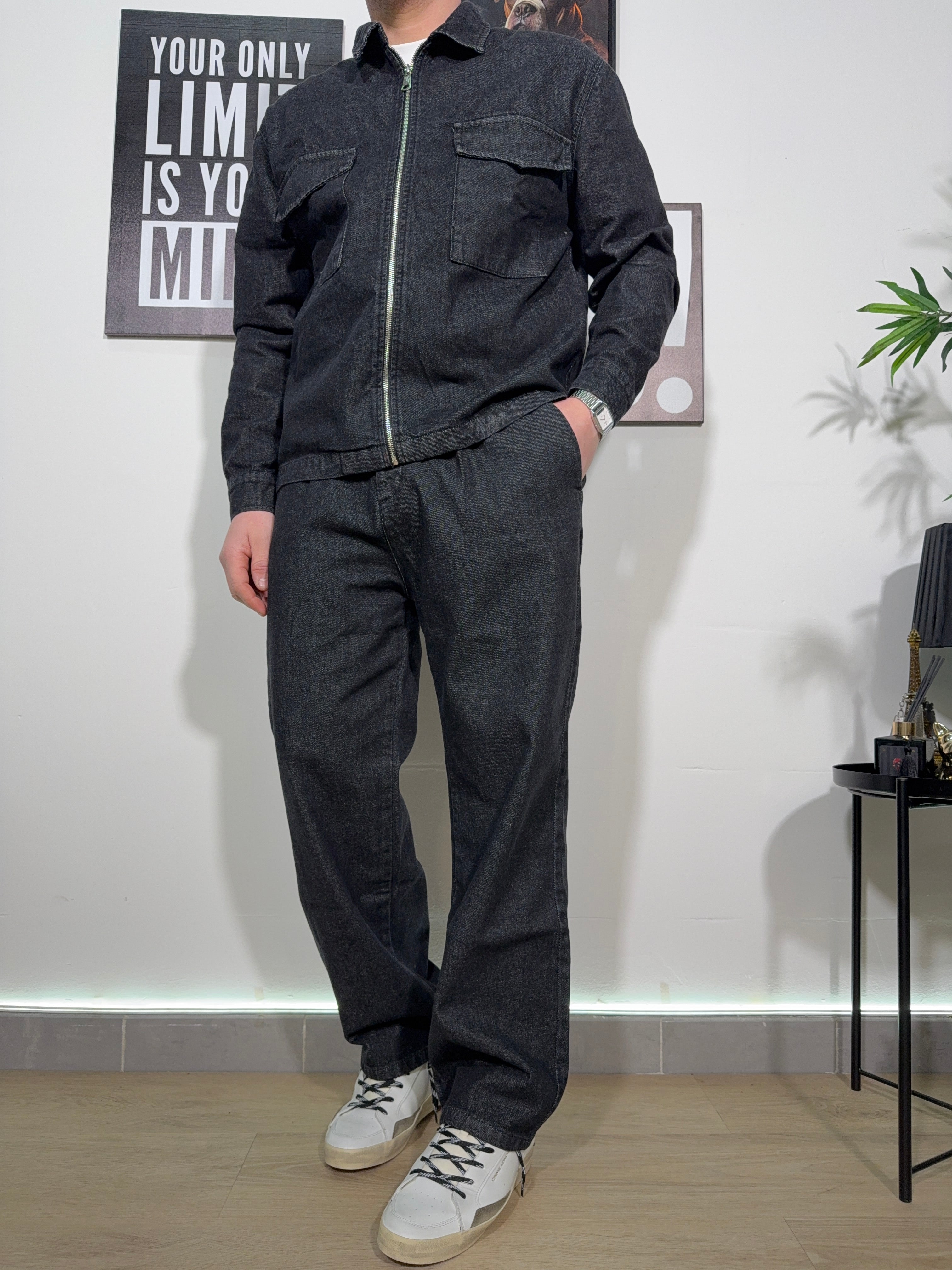 Coordinato denim  black