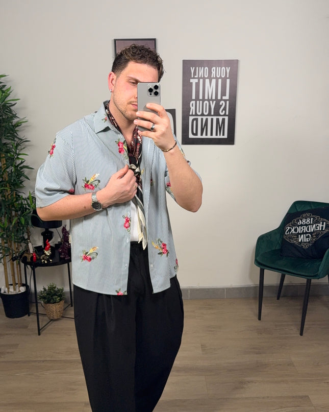 Camicia ricamo flower