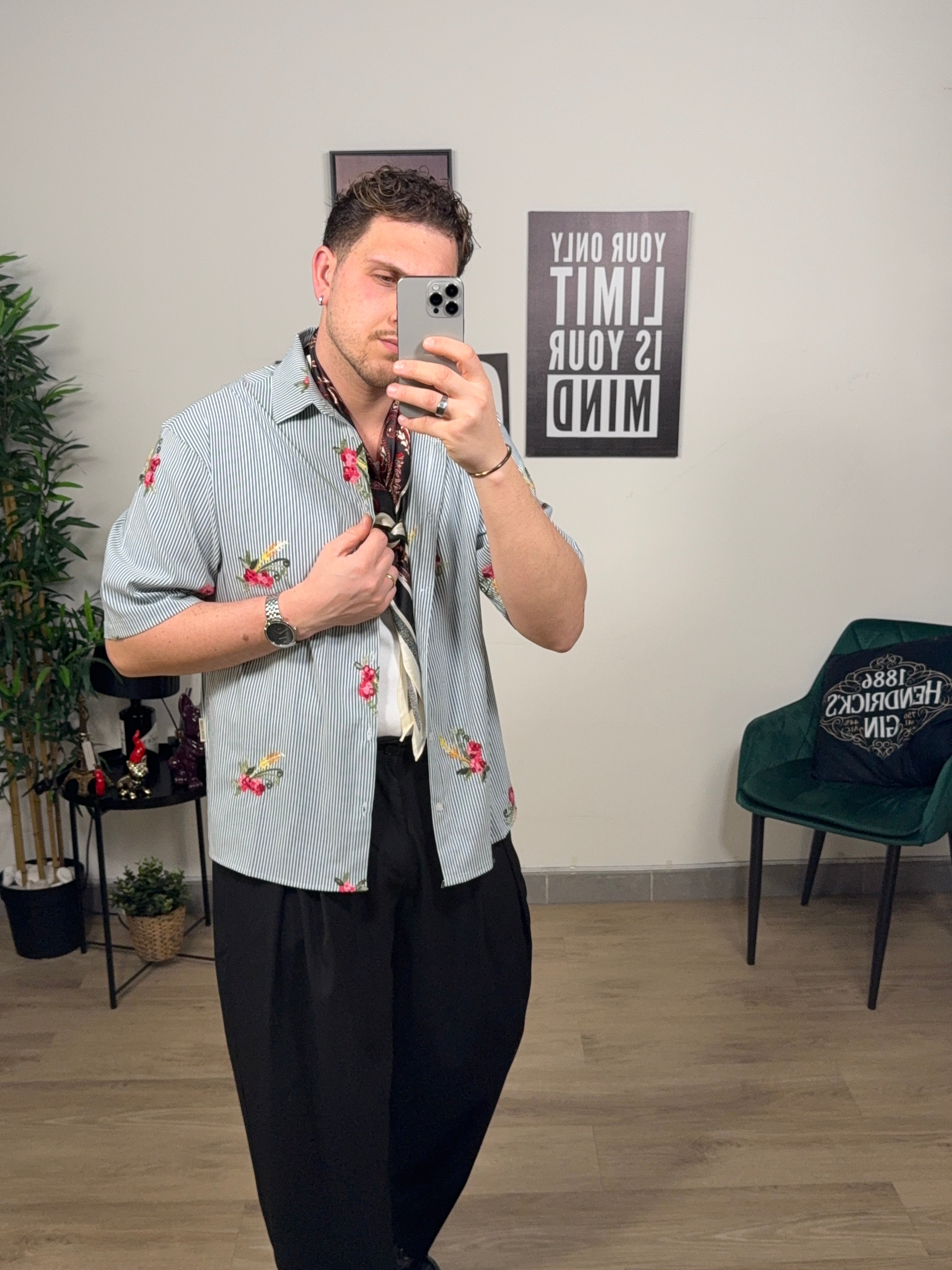 Camicia ricamo flower