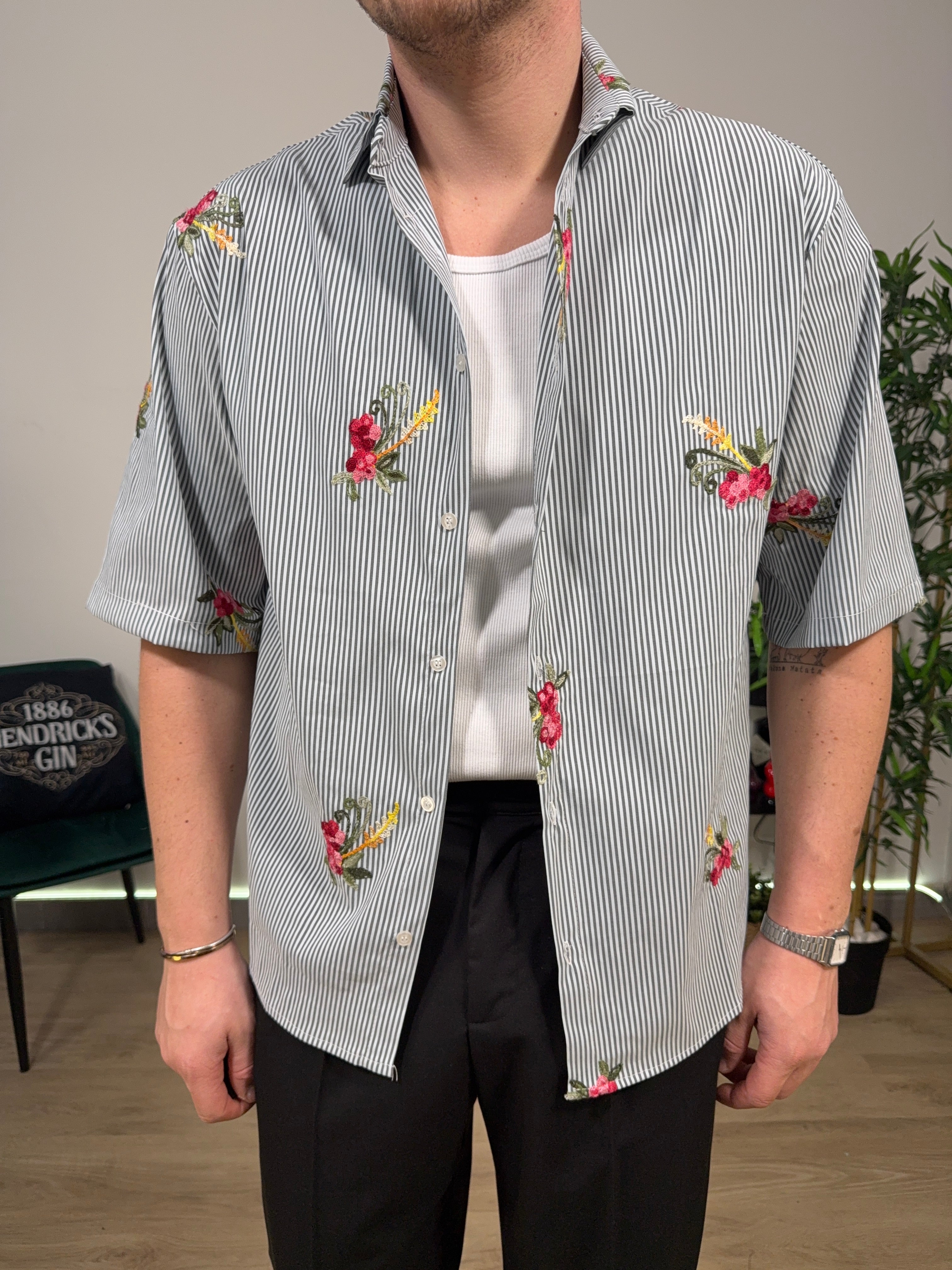 Camicia ricamo flower