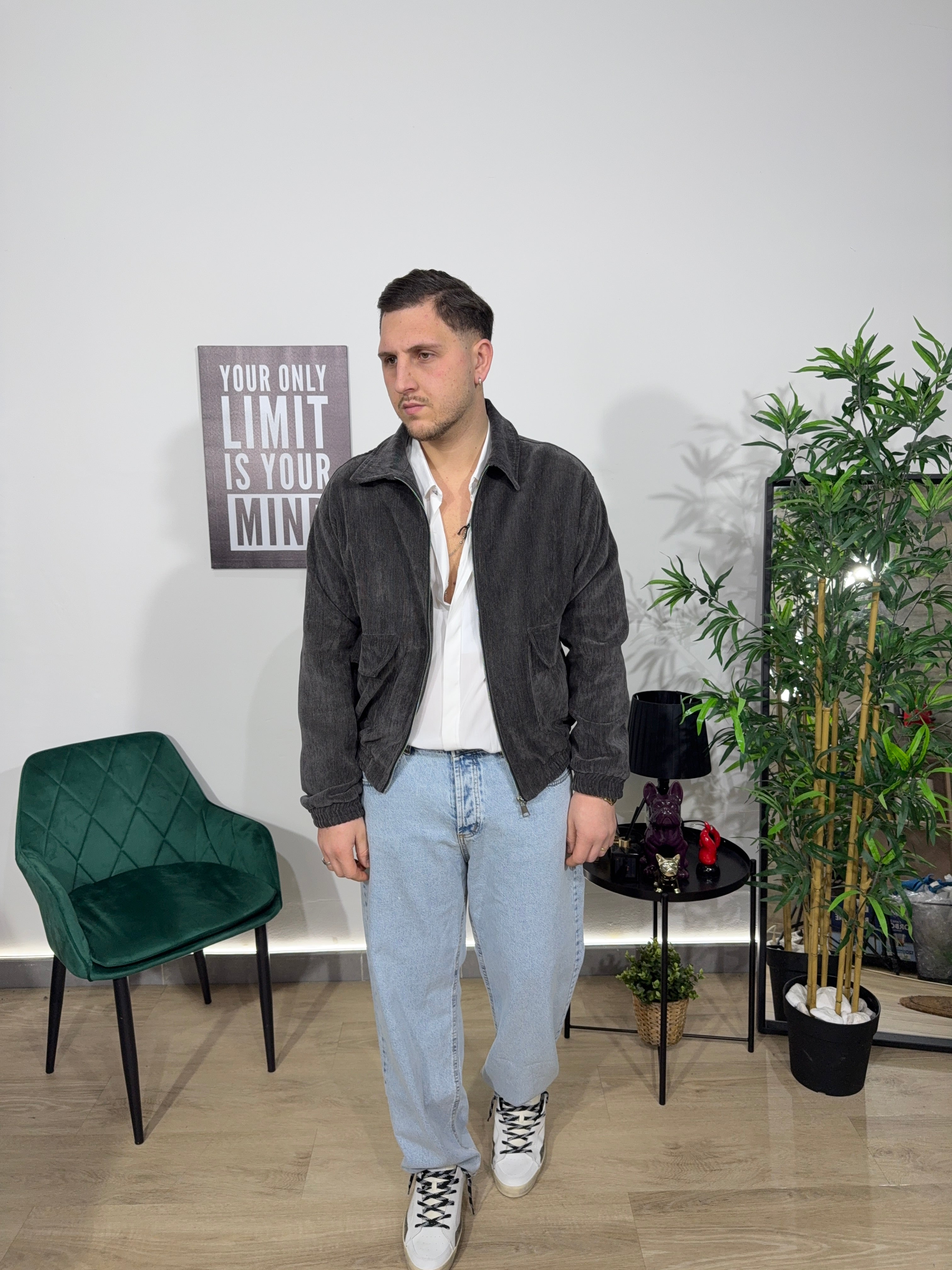 Jacket camoscio
