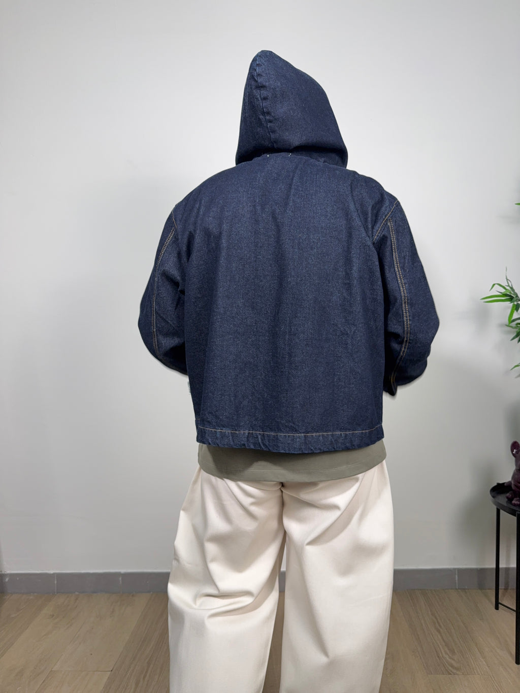 Giubbino Denim Cappuccio