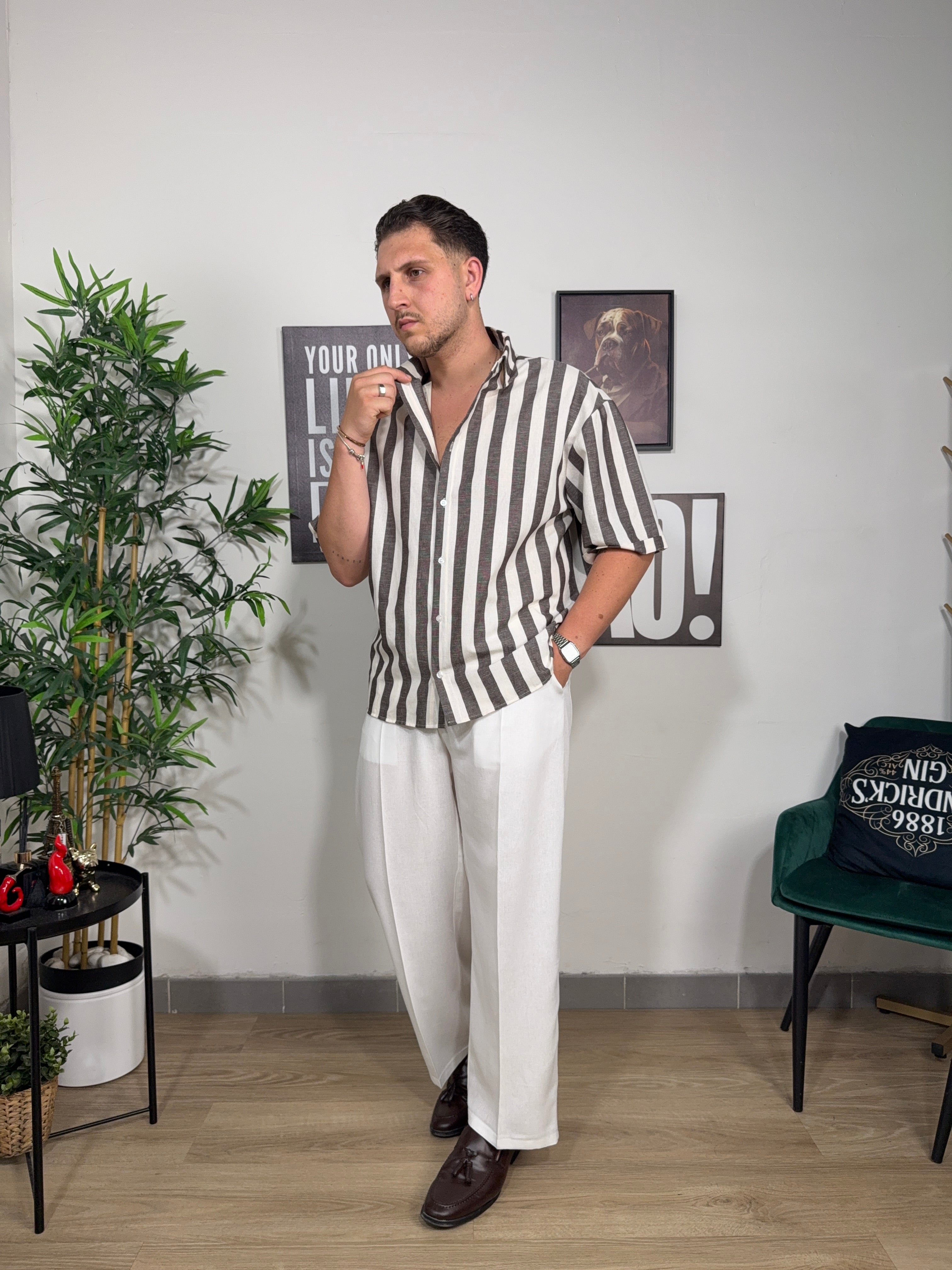 Camicia LINE misto lino