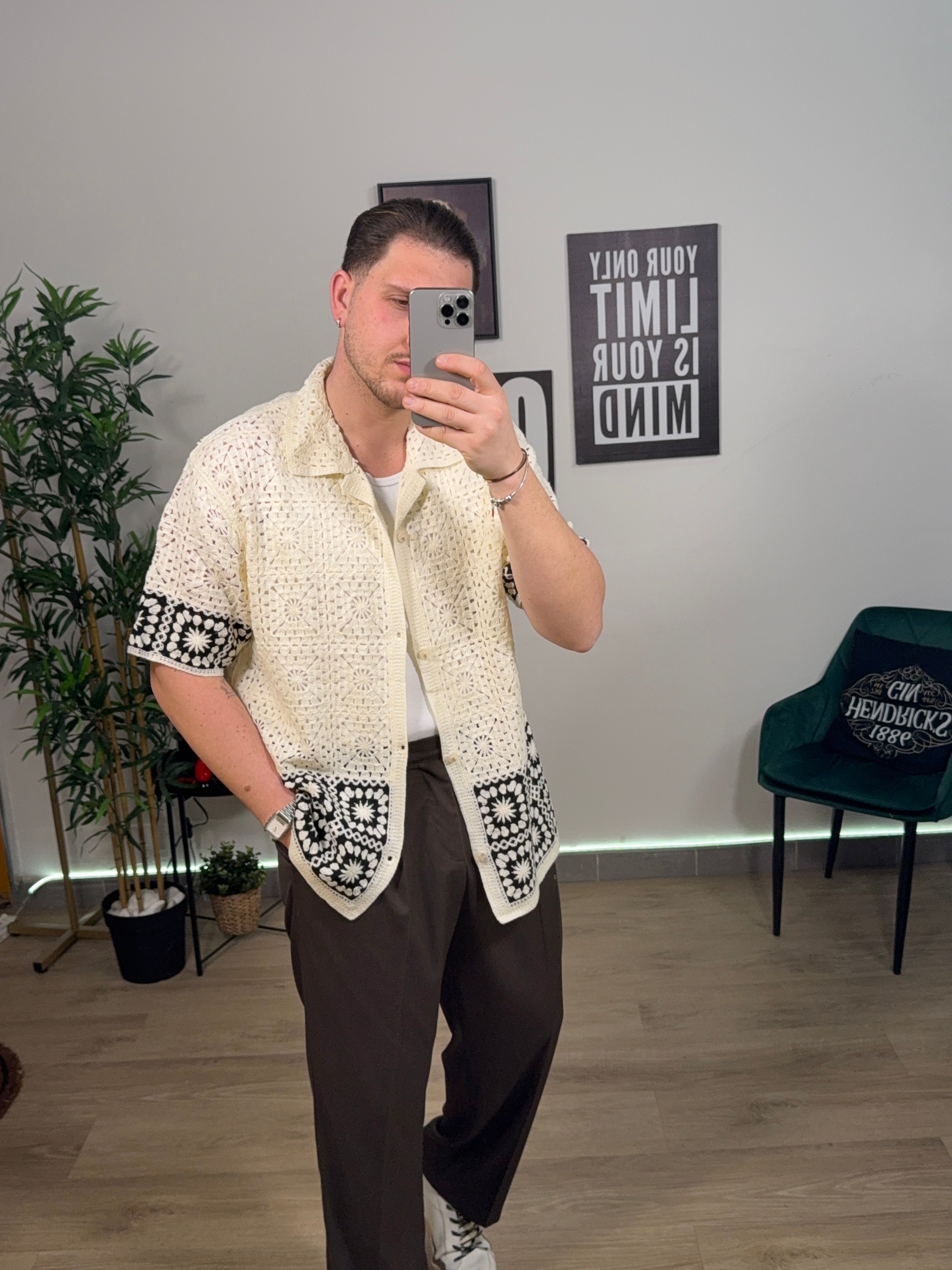 Cardigan quadri