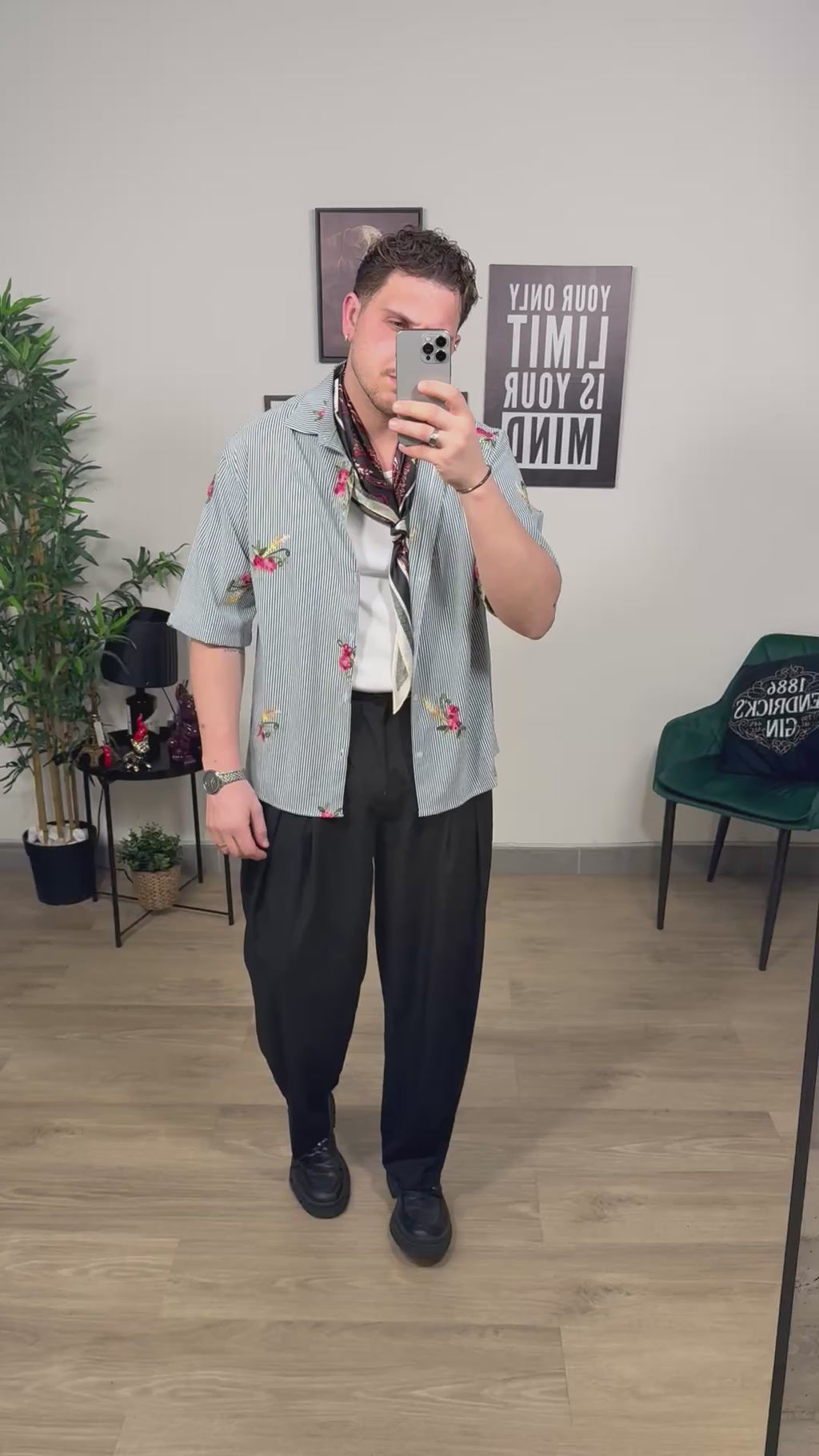 Camicia ricamo flower