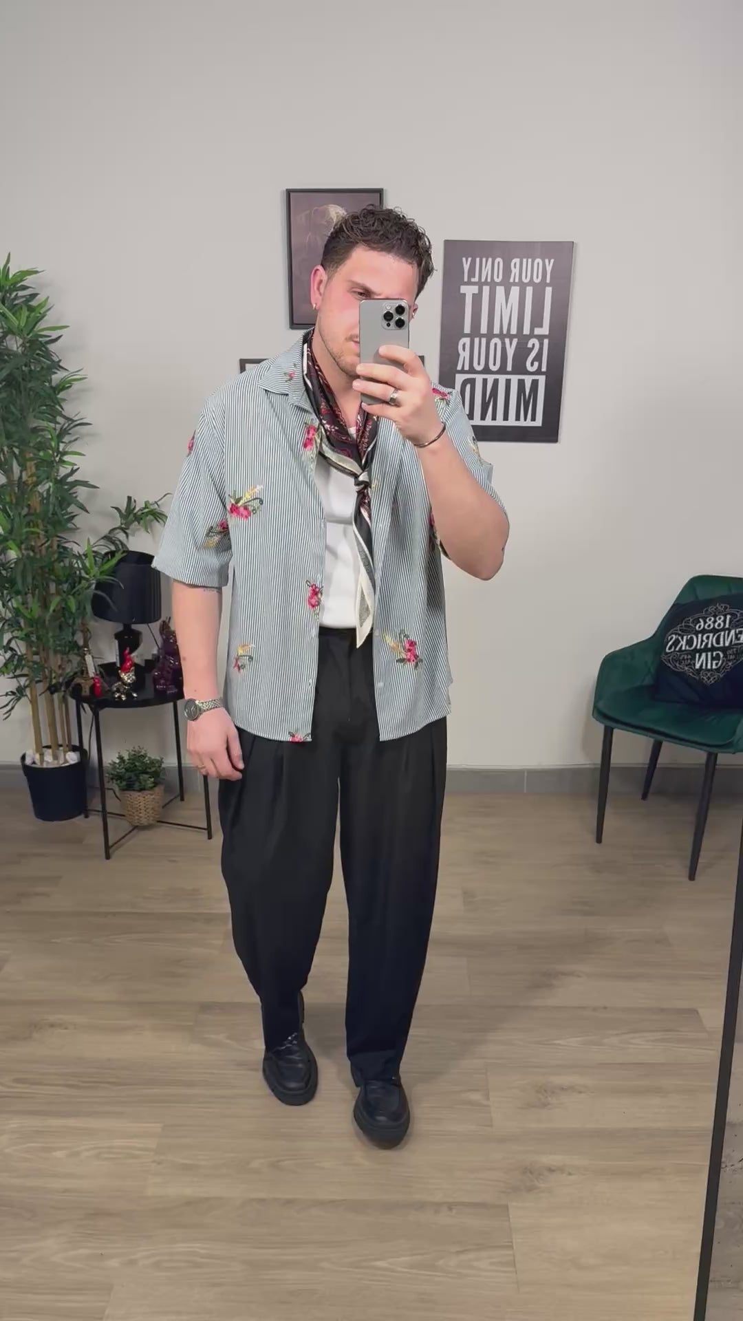 Camicia ricamo flower