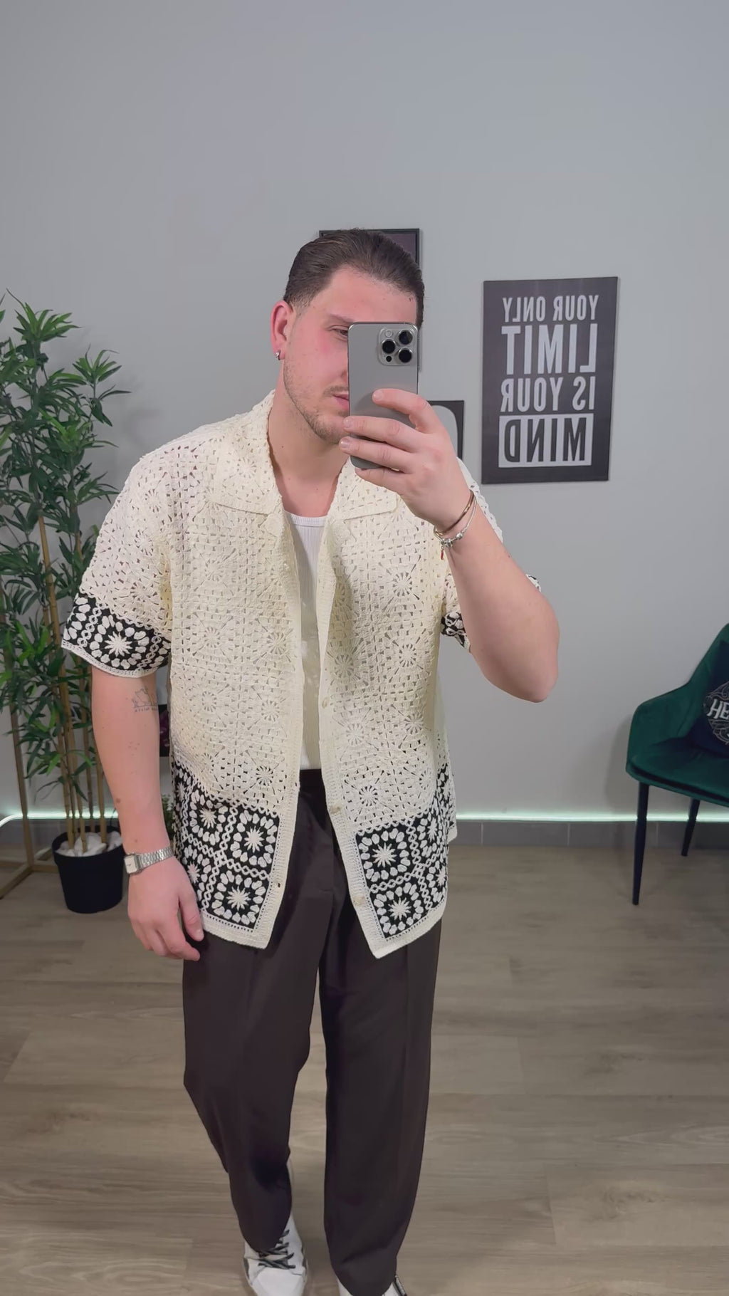 Cardigan quadri